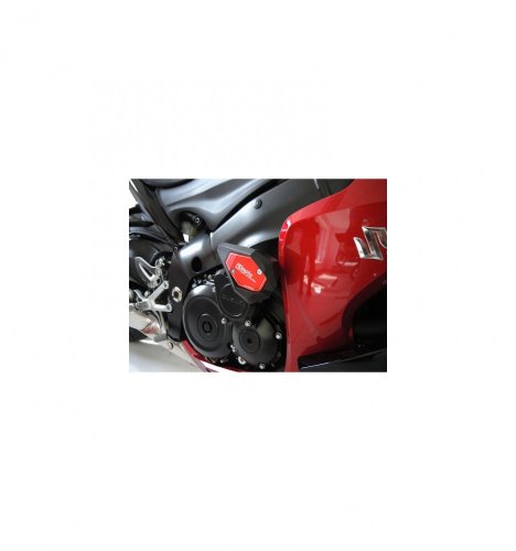 Padací slidery SL01 Suzuki GSX-S 1000 F / GSX-S 1000 GT - Barva krytek: Červený eloxovaný hliník, Barva sliderů: Černý polyamid