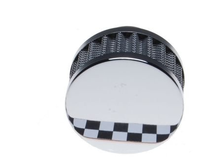 Sportovní vzduchový filtr pro motory 110cc a 125cc - rovný chrom - vhodný pro ATV a Dirtbike Pitbike 38mm