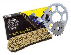 Triple S Chain and Sprocket Kit for Yamaha MX TT-R50 E-V/W/X/Y/Z 06-10