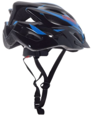 Přilba na kolo - cyklo helma  černá/modrá AWINA - Velikost M 55-58cm