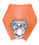 Přední enduro maska se světlem - Oranžová - Homologace E4