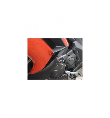 Padací slidery SL01 Kawasaki ER-6 F - Barva krytek: Červený eloxovaný hliník, Barva sliderů: Černý polyamid