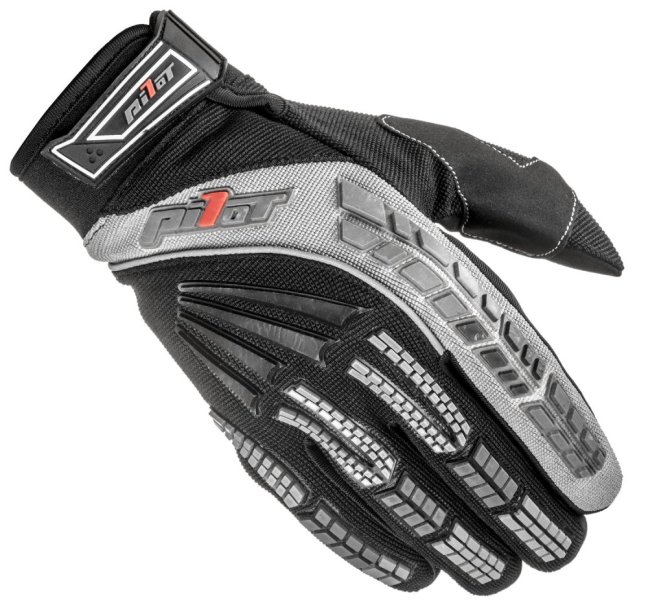 Dětské motokrosové rukavice Pilot vhodné také na čtyřkolku - BARVA: černo-modrá, VELIKOST: 6