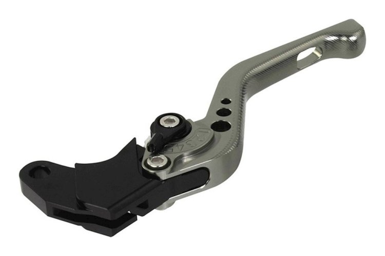 BikeTek Nastavitelný CNC Clutch Lever Short - Titanium / Black Adjuster - # C21S
