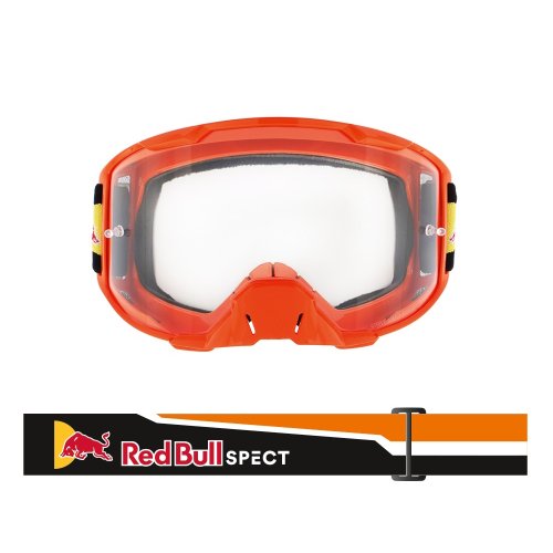 Motokrosové brýle RedBull Spect Strive, oranžové matné, plexi čiré