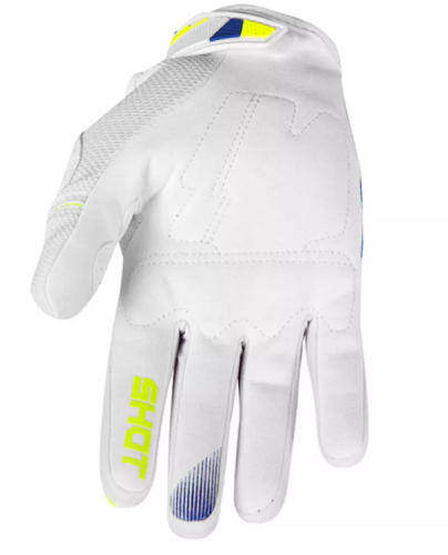 Motocrossové rukavice Shot Contact Trust bílo-modro-fluo žluté - velikost 11 (XL) Motocrossové rukavice Shot Contact Trust bílo-modro-fluo žluté - velikost 11 (XL)