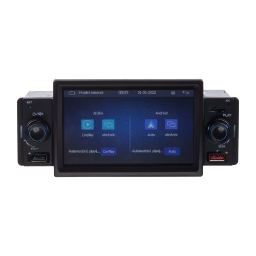 1DIN autorádio s 5" LCD/3x USB/SD/Blutooth/CarPlay/AndroidAuto