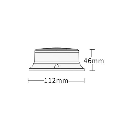 LED maják, 12-24V, 18x1W modrý, magnet, ECE R65 R10