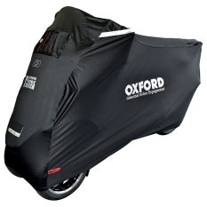 Krycí plachta na motocykl OXFORD PROTEX STRETCH Outdoor CV1 MP3 barva černá, velikost OS - nepromokavá, určena pro Piaggio MP3