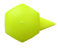 Krytky šroubů kol F-33mm nízké, žluté, se šipkou dole, 1ks