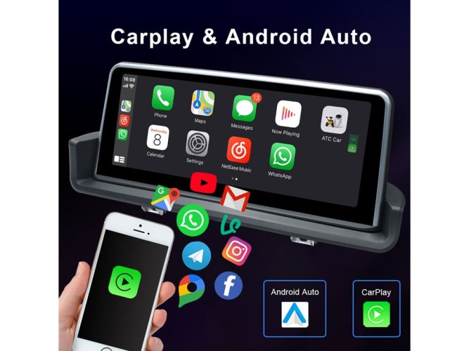 Apple CarPlay & Android Auto Convertor Box pro rádia OEM, HDMI-OUT