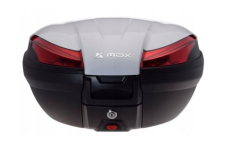 Moto kufr Top Case K-MAX s univerzální plotnou - 50 litrů Bílý na 2 helmy