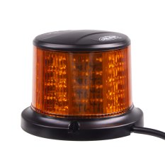 LED maják, 12-24V, 64x0,5W, oranžový, magnet, ECE R65 R10