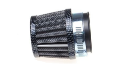 Sportovní vzduchový filtr pro motory 110cc a 125cc - rovný carbon - vhodný pro ATV a Dirtbike Pitbike 35mm