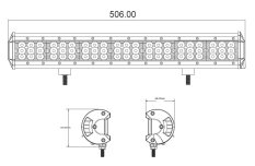 LED světlo, 63x3W, 506mm, ECE R10