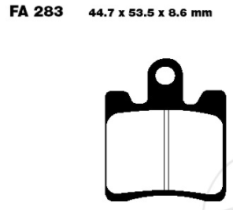 Přední brzdové destičky EBC SFA283/4 pro Suzuki AN 250 a 400 Burgman
