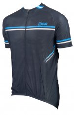 Eigo Diamond pánské krátký rukáv cyklistický dres Černá / Modrá / Bílá
