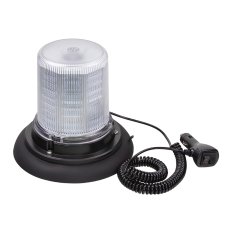 LED maják, 12-24V, 128x1,5W bílý, magnet, ECE R10