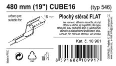 Stěrač FLAT BULK (CUBE16) 19"/480mm