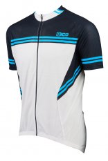 Eigo Diamond pánské s krátkým rukávem na kole Jersey bílá / černá / modrá