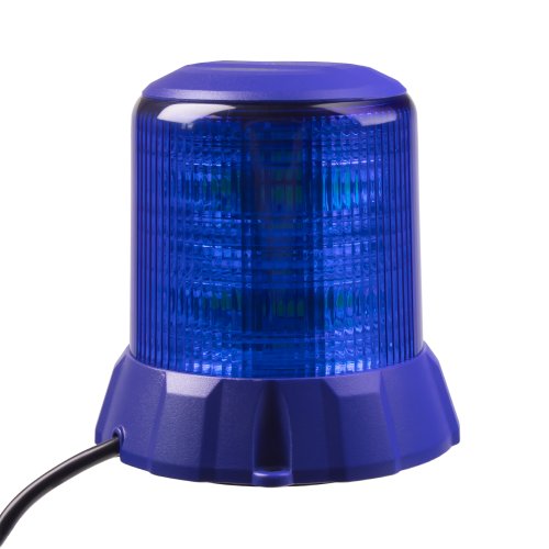 Robustní modrý LED maják, modrý hliník, 96W, ECE R65