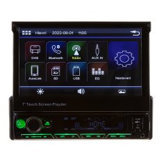 1DIN DAB / FM autorádio s výsuvným 7" LCD, Mirror link, Bluetooth, SD/DUAL-USB/RDS/ČESKÉ MENU