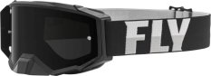 MX tónované motokrosové brýle FLY RACING ZONE PRO Černá/Bílá/Šedá - kouřové sklo