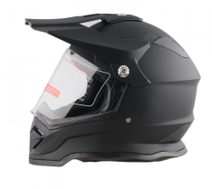 Homologovaná ENDURO helma černá matná s kšiltem - DOT a ECE22.05