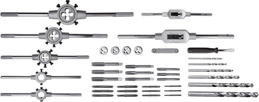 Souprava závitníků 44ks, M3, M4, M5, M6, M8, M10, M12