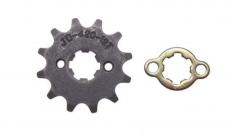 Řetězové kolečko pro Pitbike a ATV110 ATV125 ocelové, typ řetězu: 420, počet zubů: 12 + zámek na hřídel