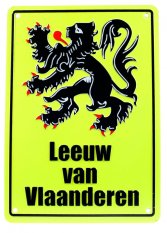 Leeuw van Vlaanderen (nebo Lion Of Flanders) Replika Road Sign
