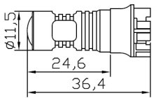 LED PW24W oranžová, 12-24V, 30W (6x5W)