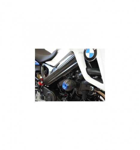 Padací protektory PHV BMW F 800R - Barva krytek: Červený eloxovaný hliník, Typ protektoru: PHV1K-půlkulatý černý protektor