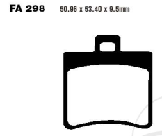 Zadní brzdové destičky EBC pro Aprilia RS, Beneli BN, Hyosung GO GT Keeway KSR-Moto FA298