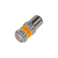 LED BA15s oranžová, COB 360⁰, 9-60V, 12W