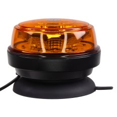 LED maják, 12-24V, 12x1W oranžový, magnet, ECE R65