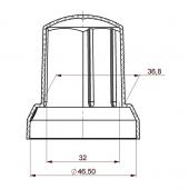 Krytky šroubů kol F-33mm vysoké, tmavě žluté_b