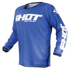 Shot Shot RAW MX motokrosový dres modrý- velikost S (vhodný i pro větší děti)