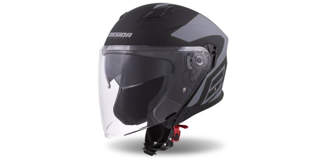 OTEVŘENÁ PŘILBA JET TECH CORSO, CASSIDA (ČERNÁ MATNÁ/ŠEDÁ)