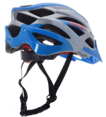 Přilba na kolo - cyklo helma bílá/modrá AWINA - Velikost L 58-61cm