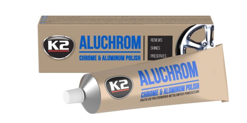 K2 ALUCHROM 120 g - pasta na čištění a leštění kovových povrchů