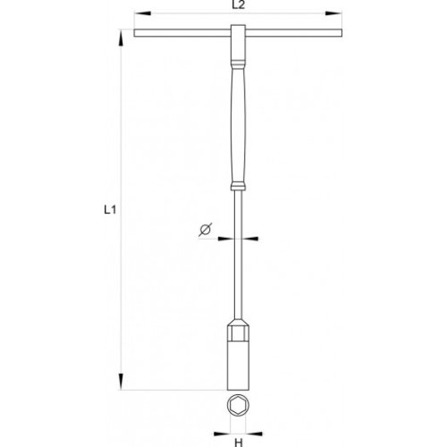 Klíč nástrčný 10 mm s rukojetí typ "T"