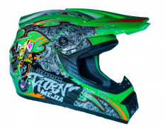 MX cross helma zelená - kompozit se systémem "CLICK"