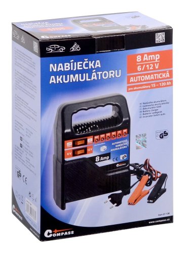 Nabíječka 8Amp 6/12V TÜV/GS/CE