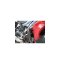 Padací protektory PHV Suzuki GSX-S 1000 F / GSX-S 1000 GT - Barva krytek: Červený eloxovaný hliník, Typ protektoru: PHV1K-půlkulatý černý protektor