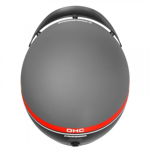 Moto přilba Cassida Oxygen Jawa OHC 2023 šedá matná/červená/černá/bílá