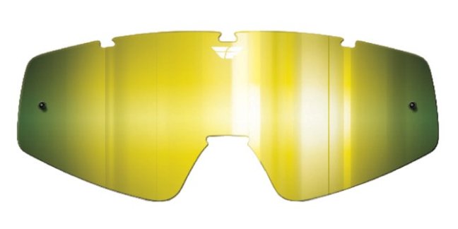 Zlaté motokrosové hledí do brýlí FLY RACING Fly Lens Gold Mirror