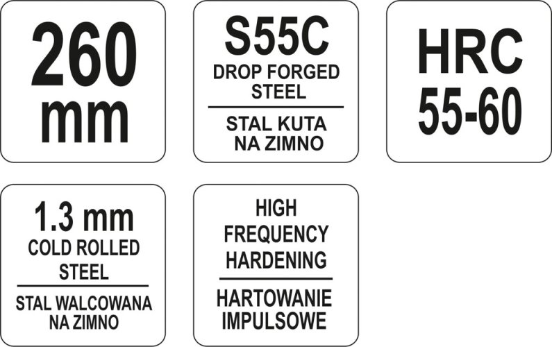 Nůžky na plech 260 mm zahnuté