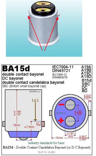 LED BA15D bílá, 12SMD 5630 + 3W LED 10-30V