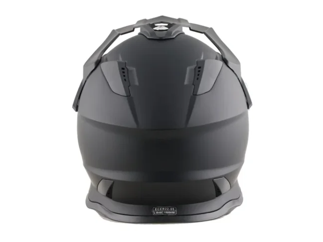 Homologovaná ENDURO helma černá matná s kšiltem - DOT a ECE22.05